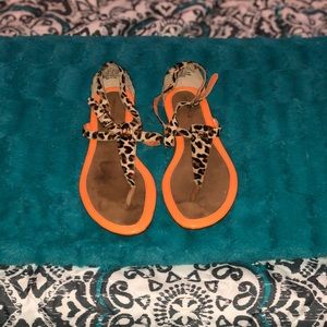 Sperry Cheetah print sandals